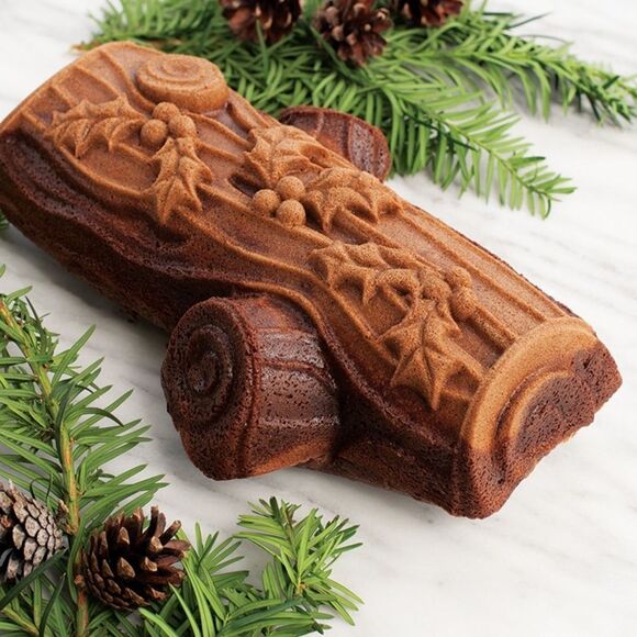 Nordic Ware Buche De Noel Yule Log Christmas baking Pan bakeware 9 cups NEW - Picture 2 of 10